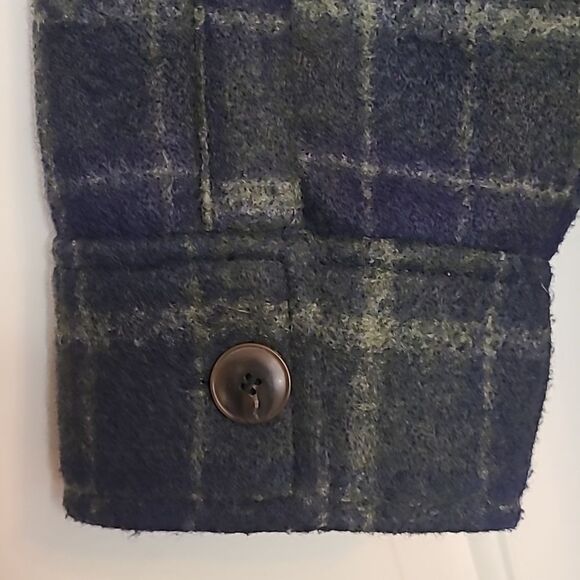 Treasure & Bond Shirt Jacket  Shacket  Blue/ Green Abel Plaid Size 3X - Picture 10 of 13